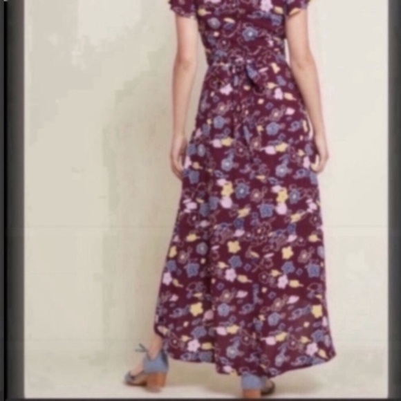 Modcloth Burgundy Retro High Low Dress - Picture 3 of 13